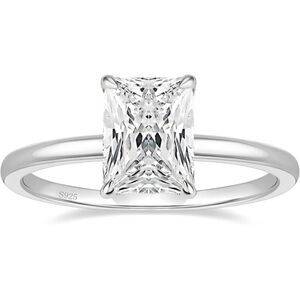 3 Carat Radiant Cut Hidden Halo Diamond Ring White Gold